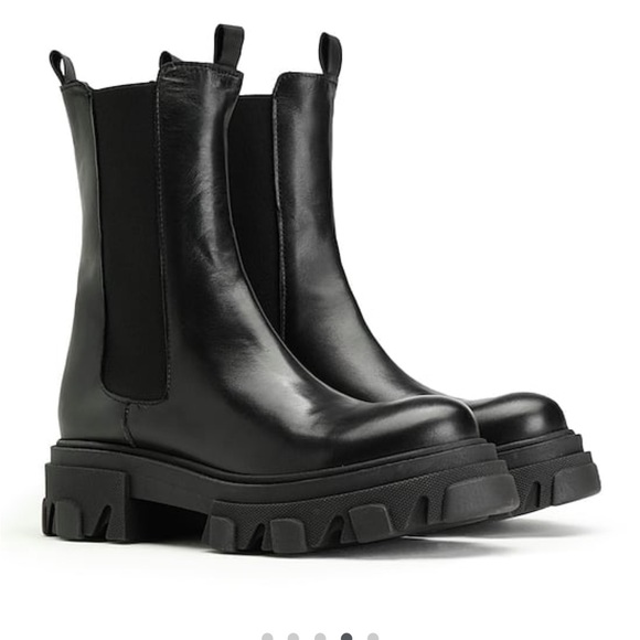 8 by YOOX LEATHER ANKLE BOOT - Picture 2 of 5